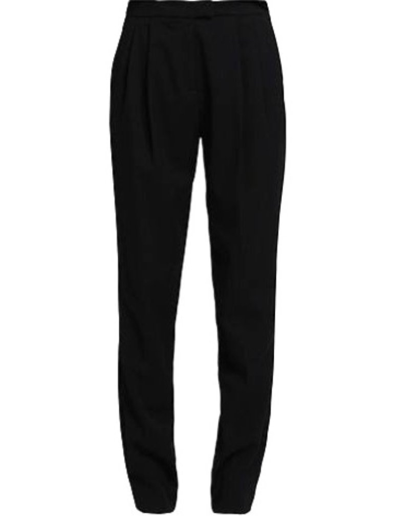 Gaelle Paris Trousers Pants Size 42 Us 8 Black Pockets Dress Pleated Nwt $177